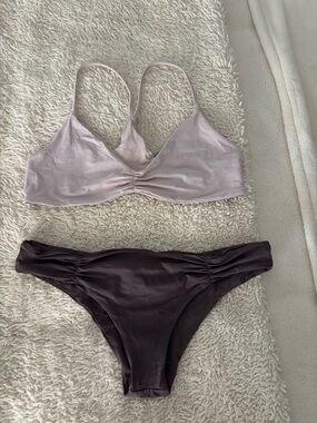 l*space Two-Tone Bikini Set in Light Mauve and Plum